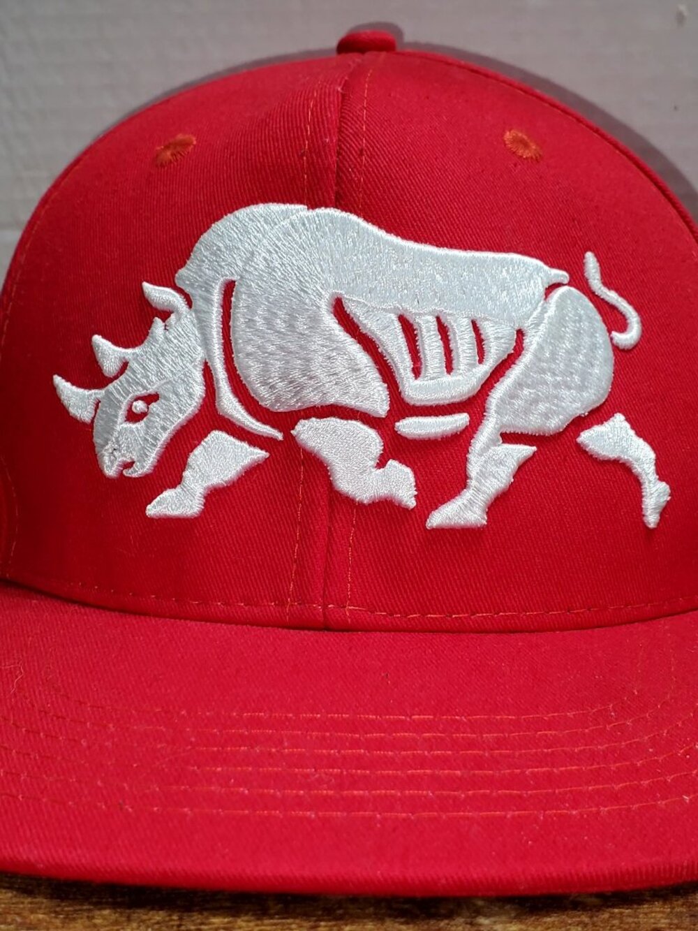 Ecko Unltd Mens Snapback Hat Red White Rhino Logo Embroidered Streetwear Cap